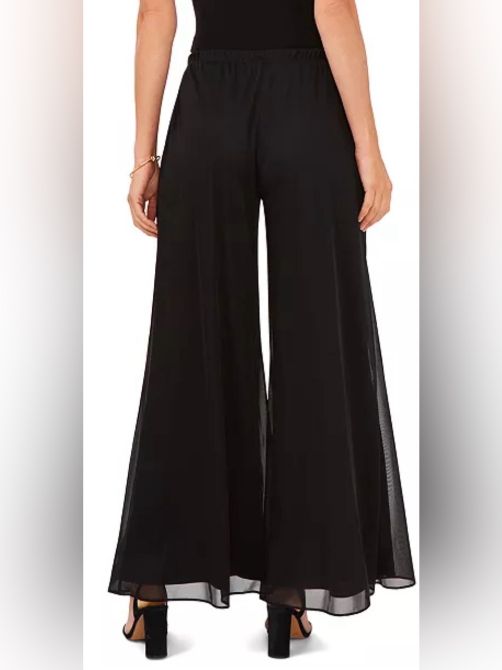 Wide Leg palazzo pants in a rich black